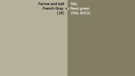 Farrow And Ball French Gray 18 Vs Ral Reed Green Ral 6013 Side By