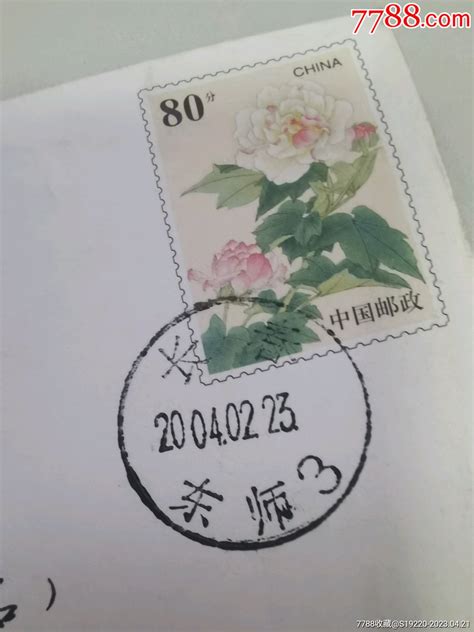 2004年2月23日长春东师寄芙蓉花邮资实寄封信封实寄封恩施李红【7788收藏收藏热线】