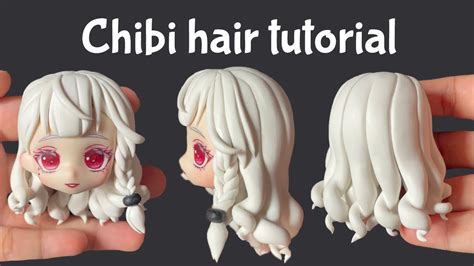 How To Make Hair Using Clay │ Doll Clay Hair Tutorial │ Chibi Hair