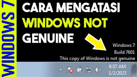 Cara Mengatasi Windows Not Genuine Windows Fix Youtube