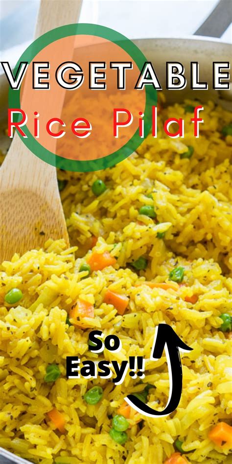 Easy Vegetable Rice Pilaf I Wash You Dry