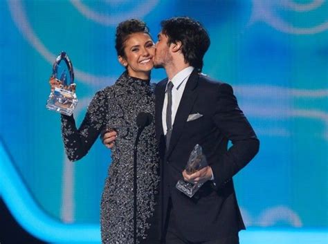 Ian Somerhalder Still In Love With Nina Dobrev Plants A Kiss On Her