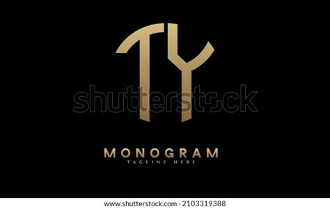 Alphabet Ty Yt Illustration Monogram Vector Stock Vector Royalty Free