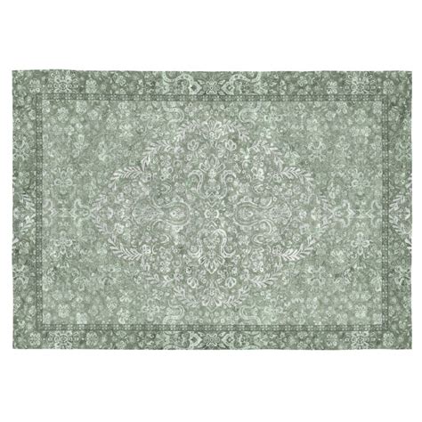 Tapis Vintage Vert Plat Rectangle Roseto