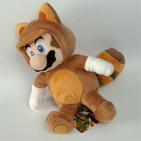 Plush Tanooki Mario Small Size Super Mario D Land Japan Brand New