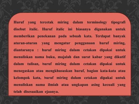 Bahasa Indonesia Penggunaan Huruf Kapital Dan Miring Ppt