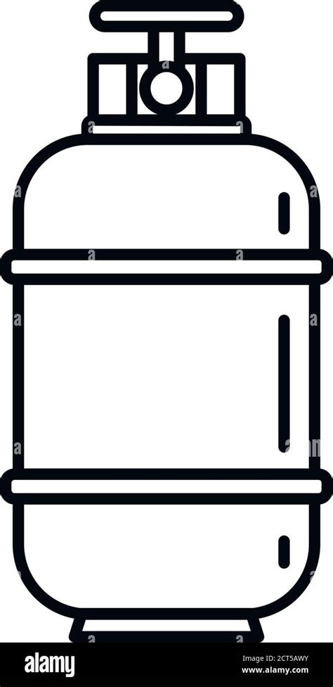 Gas Cylinder Container Icon Outline Gas Cylinder Container Vector Icon