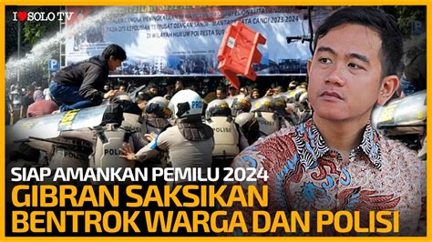 Gibran Saksikan Bentrok Warga Dan Polisi Simulasi Pengamanan