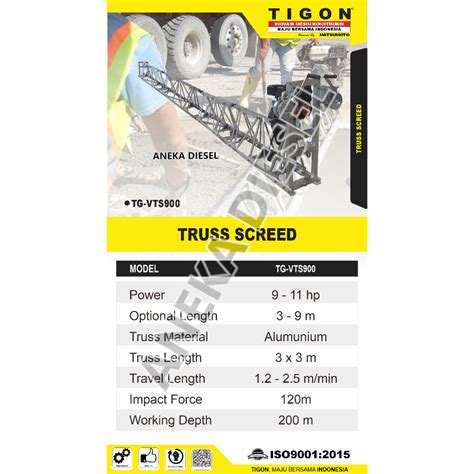 Jual Mesin Perata Beton Tigon Tg Vts Perata Beton Concrete Truss