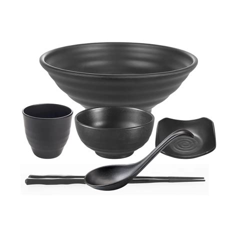 Buy Matte Black Complete Ramen Bowl Set | Katachiware