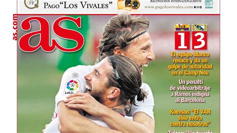 La Portada Del Diario As 25 10 2020