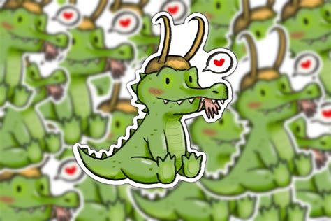 Loki Gator Sticker Croki Cute Alligator Loki Fan T Tom Etsy