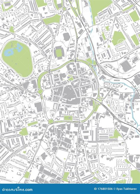 Mapa De La Ciudad De Wolverhampton Al Oeste De Midlands England Uk