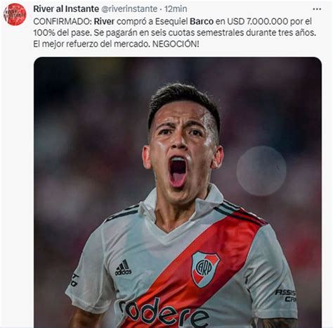 Esequiel Barco y la tajante decisión que tomó River con su pase