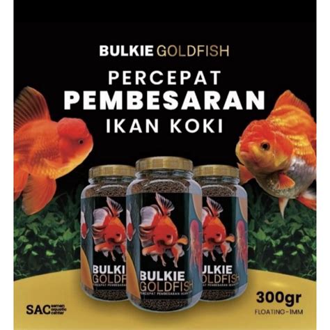 Jual Makanan Premium Pakan Pelet Ikan Koki Bulkie Gold Fish Untuk