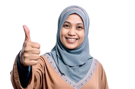 Premium AI Image A Happy Malaysian Indonesian Muslim Woman Female