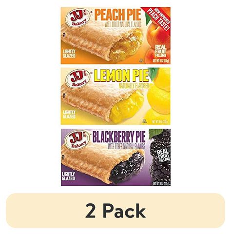 2 Pack JJ S Bakery Pies Variety Pack Lemon Peach Blackberry