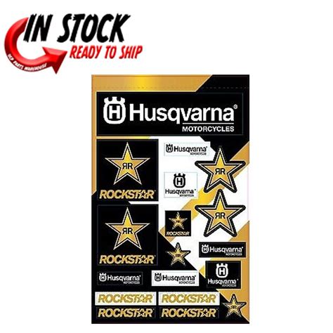 Dcor Husqvarna Racing Rockstar Decal Sheet Mil Ebay