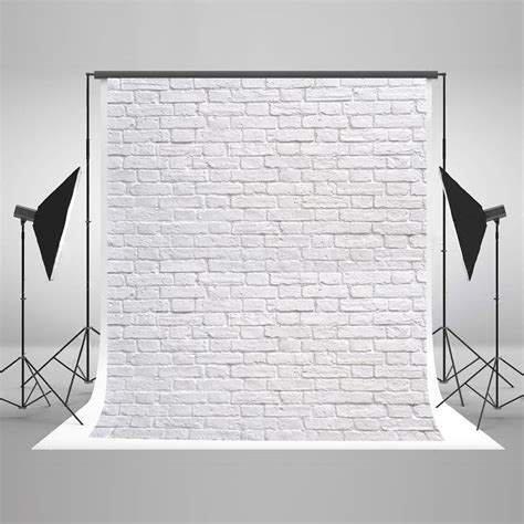 MOHome 5x7ft White Brick Wall Backdrop Photo Background For