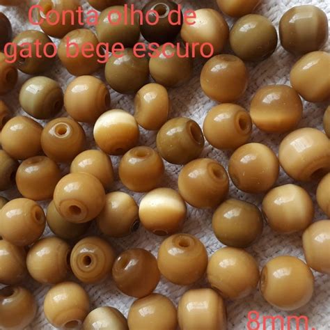 Bola Acrílico Olho De Gato Nude 8mm 84pçs Elo7