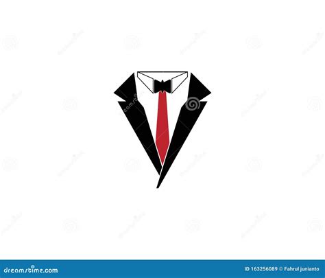 Tuxedo Man Logo Design Vector Illustration Stock Vector Illustration