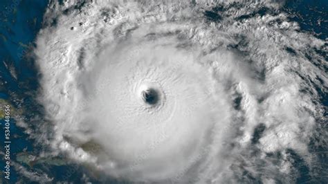 A Fictional Hurricane Similar To Ian Or Florence Background Animation