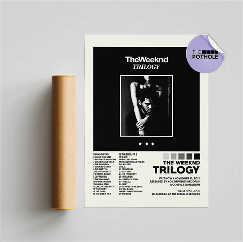 The Weeknd Posters Trilogy Poster The Weeknd Trilogy Album Cover Poster Poster Print