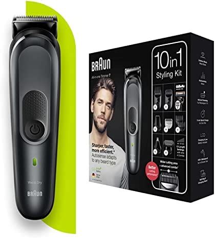 Braun 7 Tout En Un Tondeuse Homme 10 en 1 Tondeuse Électrique À Barbe