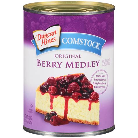 Duncan Hines Comstock Original Berry Medley Pie Filling And Topping 22 Oz