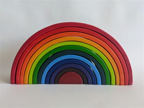 Colourful Rainbow Stacking Arches Piece