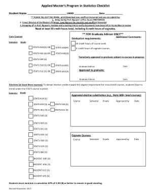 Fillable Online Lsa Umich Applied Masters Program In Statistics