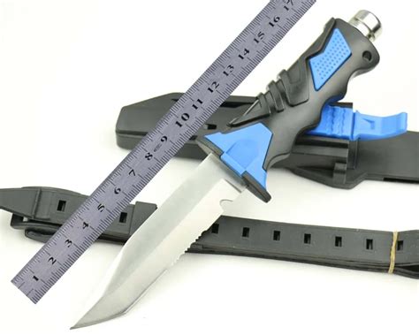 heat! 440C diver survival knife tactical knife blade polished surface ...