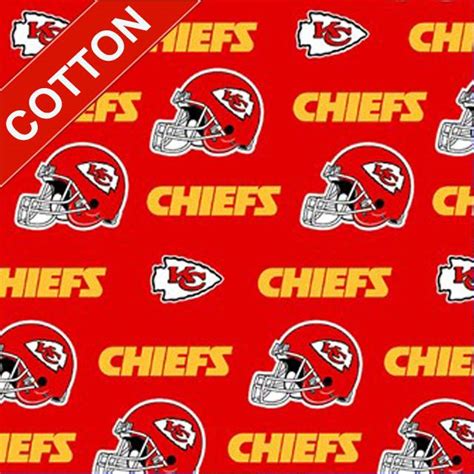 Kansas City Chiefs Cotton Fabric Nfl Football Team Cotton Fabric