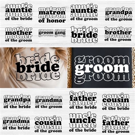 30 Bridal Party Svg Bundle Wedding Svg Bachelorette Shirt Etsy