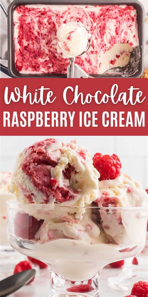 White Chocolate Raspberry Ice Cream No Churn Recipe