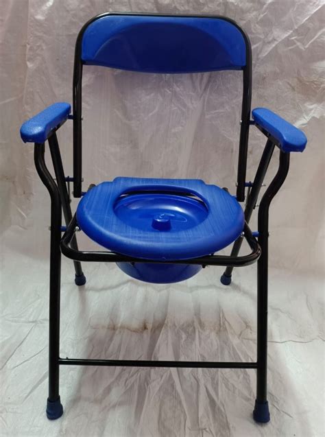 Aluminum Black And Blue Folding Commode Chair Type Of Chair Foldable