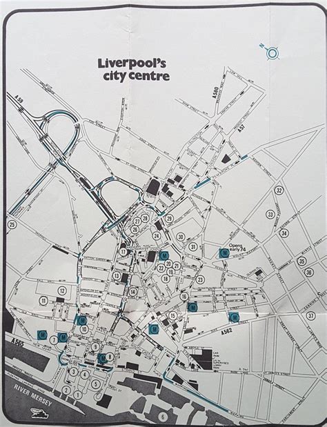 Map of Liverpool City centre in 1973 | Liverpool city centre, Liverpool ...