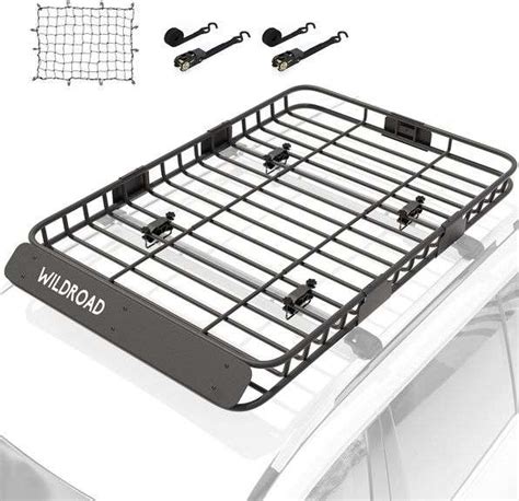 Wildroad Car Roof Cargo Carrier Combo Of Upgraded 64x 39x 4 Roof Rack