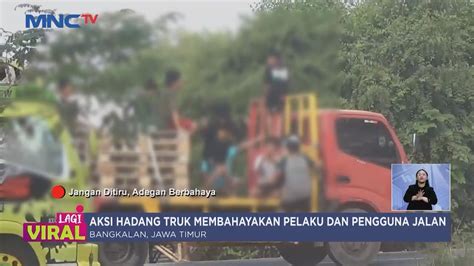 Viral Aksi Sekelompok Anak Hadang Truk Di Akses Suramadu Bangkalan