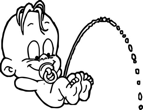 Cool Funny Cartoon Baby Coloring Page Baby Coloring Pages Baby