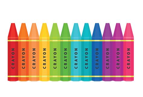 Animated Colorful Crayon Set Cartoon Icon Clipart For Back To School Tools Vector 7956543 Vector