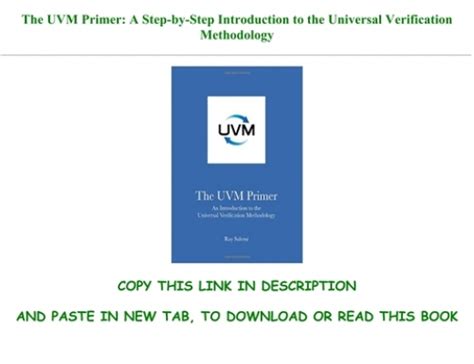 Ebook The Uvm Primer A Step By Step Introduction To The Universal