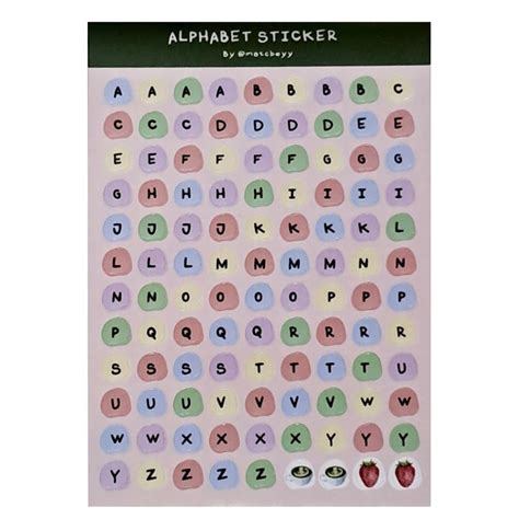 Jual Stiker Huruf Sticker Alphabet Aesthetic Sticker Journal