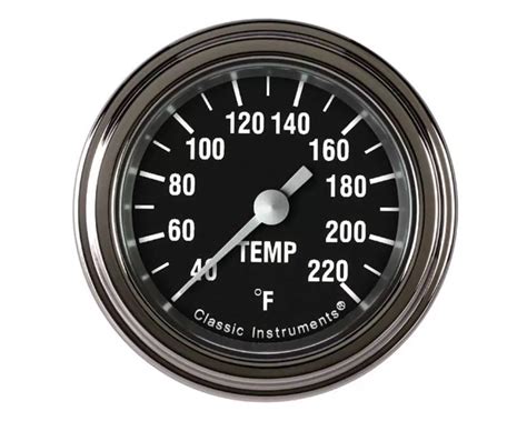 Classic Instruments Hot Rod Flat Lens Stock Eliminator Temperature Gauge HR SLF