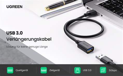 Ugreen Usb Kabel Verl Ngerung Usb Verl Ngerungskabel A Stecker Auf