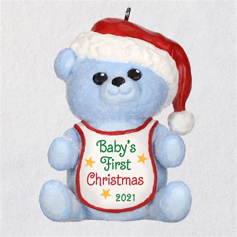 2021 Baby Boys First Christmas Hallmark Ornament Hooked On Hallmark