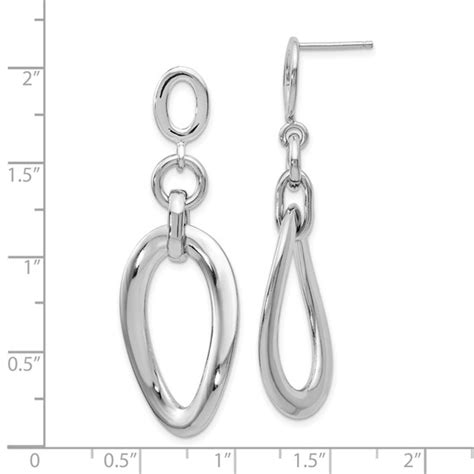 Buy Sterling Silver Polished Post Dangle Earrings 50 Mm Apmex