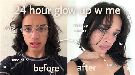 24 Hour Glow Up W Me For Prom ⊹ ࣪ ˖ Hair Makeup Nails Etc Youtube