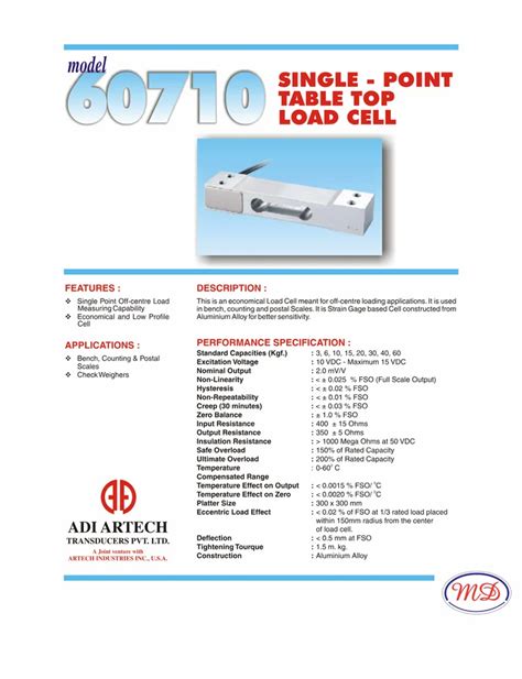 Table Top Loadcell At Rs Piece Adi Artech Loadcell In