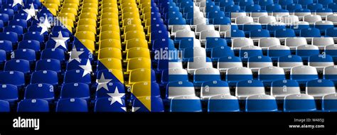 Bosnia and Herzegovina, Bosnian, Greece, Greek stadium seats concept ...